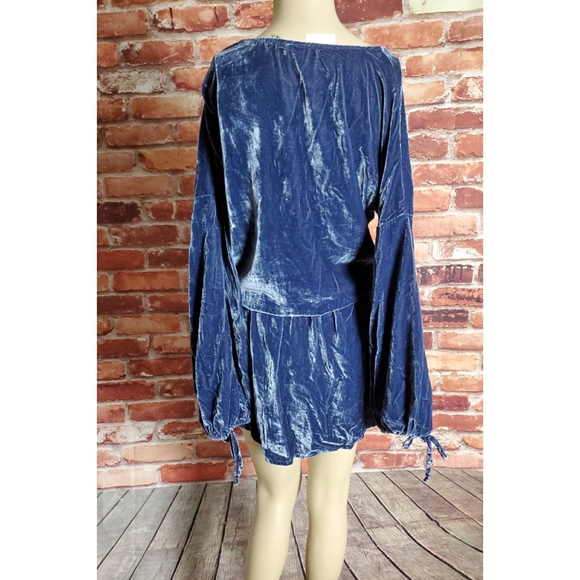 On The Road Blue Velvet Mini Dress S, M, L NWT - Picture 2 of 3